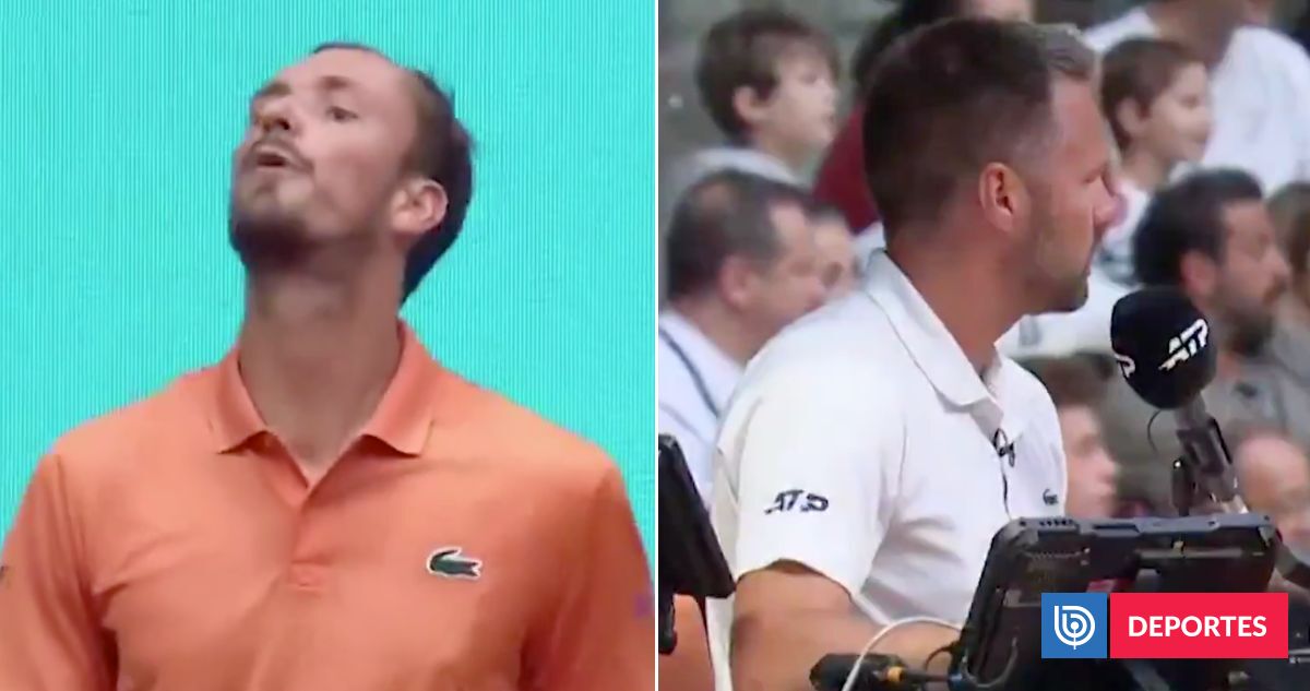 Rozó la descalificación: Medvedev discutió con el público y simuló escupirlos en Masters de Madrid