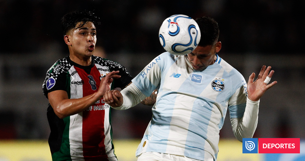 Palestino aguantó ante Gremio e igualó en debut de DT en Sudamericana: Pérez tapó penales y fue figura