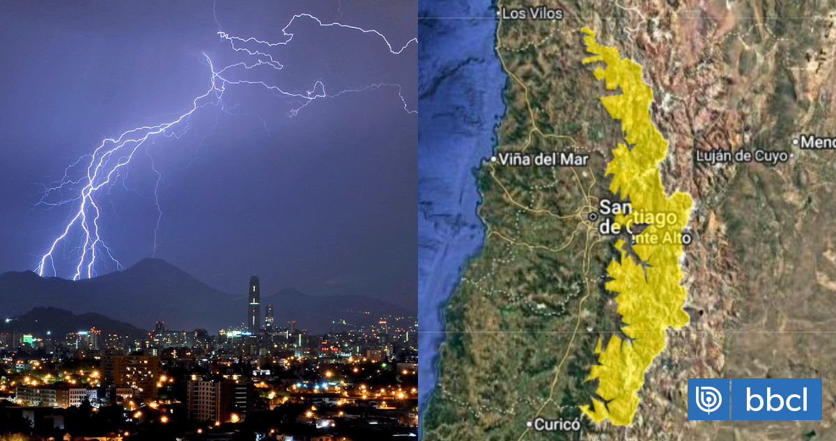 Emiten aviso por tormentas eléctricas en la cordillera de 3 regiones: revisa las zonas afectadas AQUÍ