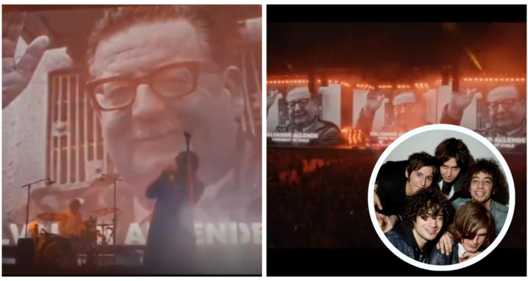 Imagen de Salvador Allende aparece en show de The Strokes en Coachella