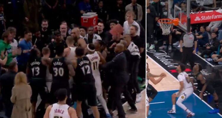 Timberwolves y un triunfazo ante Nuggets en duelo marcado por pelea y lesiones