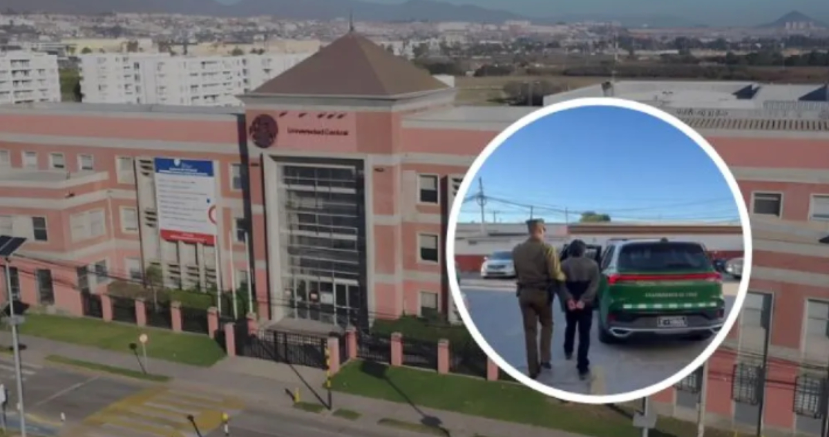Detienen a estudiante por amenaza de tiroteo en Universidad Central de La Serena: su madre lo delató