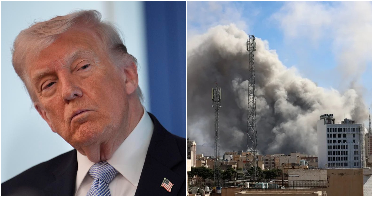 El presidente de EEUU, Donald Trump, y un ataque sobre Teherán