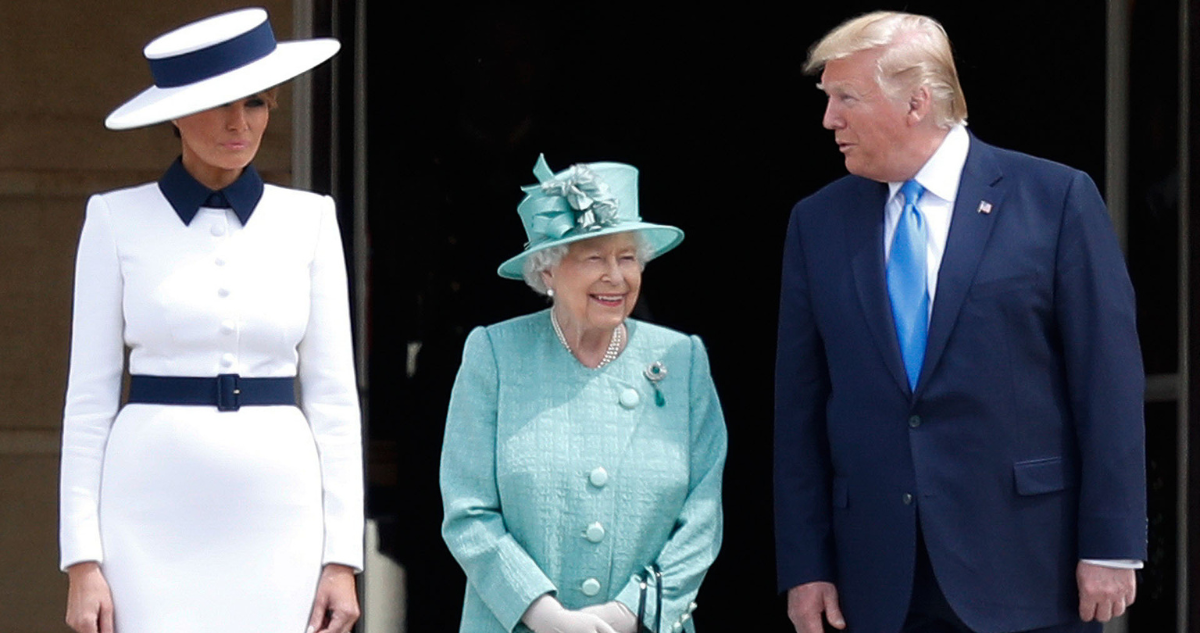 Donald Trump e Isabel II