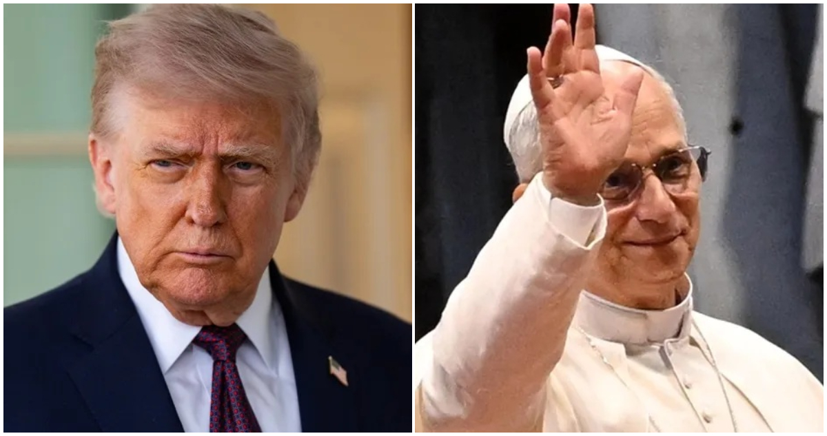 El presidente de EEUU, Donald Trump, y el papa León XIV
