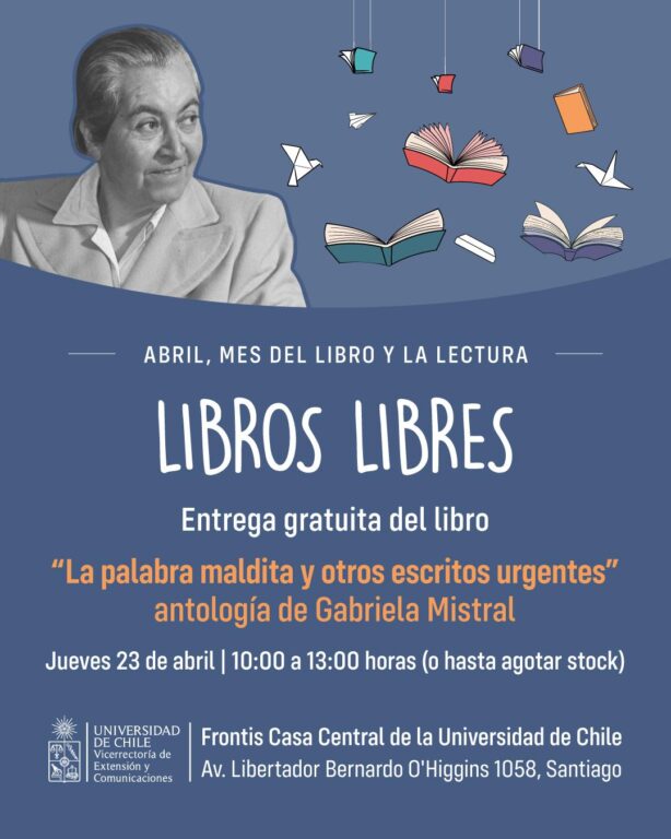 Así puedes obtener uno: Universidad de Chile entregará más de 3 mil libros gratis de Gabriela Mistral