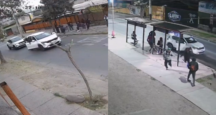 VIDEO | Graban a ladrones asaltando a personas en distintos paraderos de la RM: sería la misma banda
