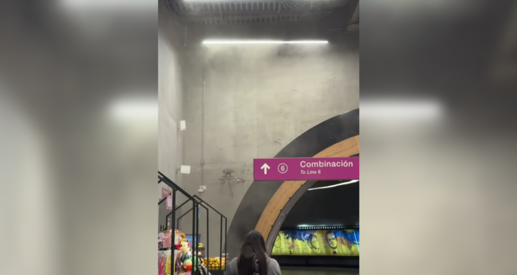 VIDEO Denuncian caída de tierra en combinación de Los Leones Metro explica lo ocurrido