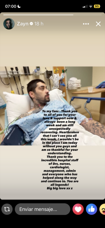 Publicación en redes sociales.