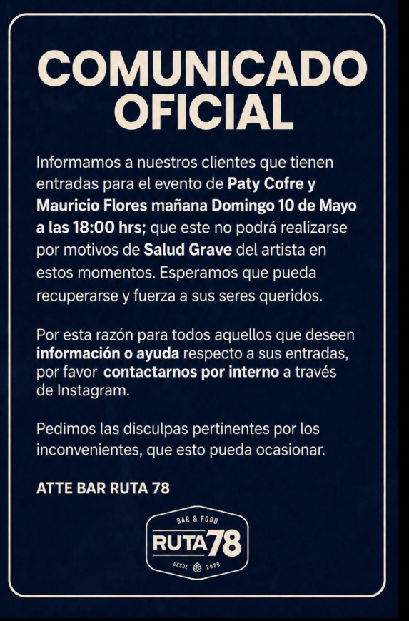Paty Cofré preocupa por su estado de salud: tuvo que suspender show por el Día de la Madre