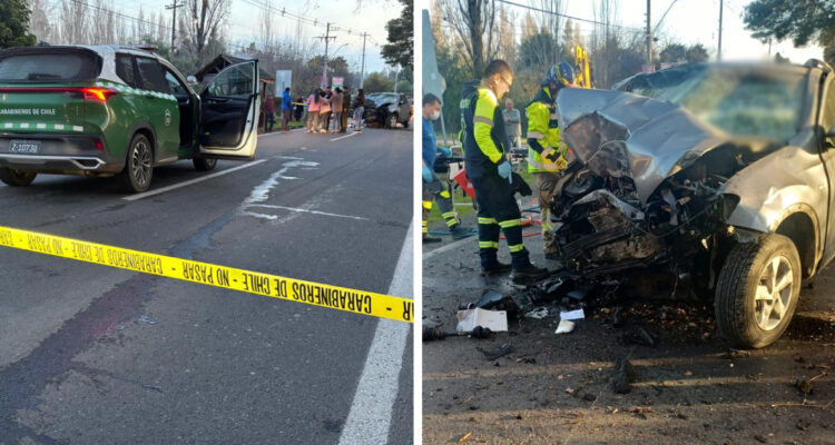 Accidente en Negrete deja conductor de 27 años fallecido y acompañante con heridas graves