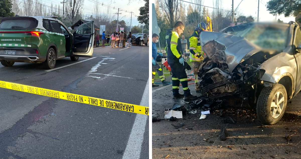 Accidente en Negrete deja conductor de 27 años fallecido y acompañante con heridas graves