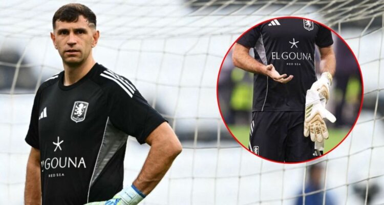 Dibu Martínez confirmó que se rompió un dedo durante calentamiento con Aston Villa