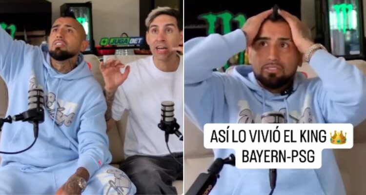 Arturo Vidal y su sufrimiento en caída del Bayern ante PSG en la Champions League