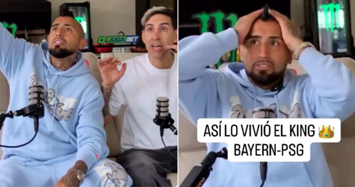 Arturo Vidal y su sufrimiento en caída del Bayern ante PSG en la Champions League