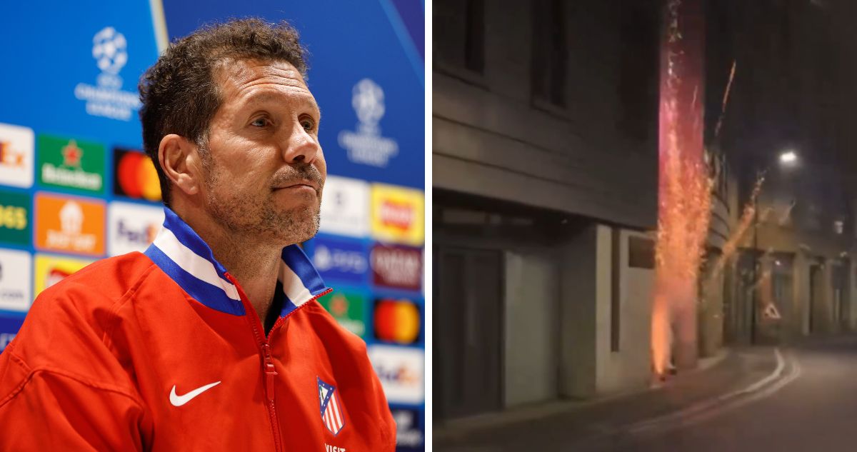 hinchas de Arsenal lanzaron fuegos artificiales en hotel del Atlético Madrid