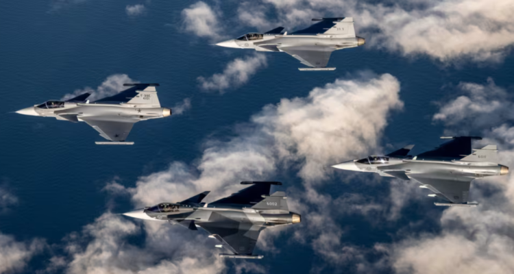 Imagen de contexto de aviones de combate Gripen