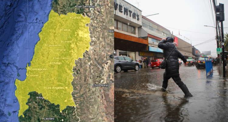 Se esperan hasta 50 mm: emiten Aviso meteorológico por lluvias para 3 regiones