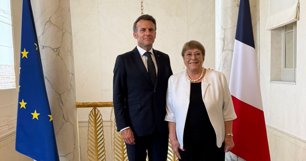 Bachelet se reúne con Macron en París en busca de un respaldo clave para su candidatura
