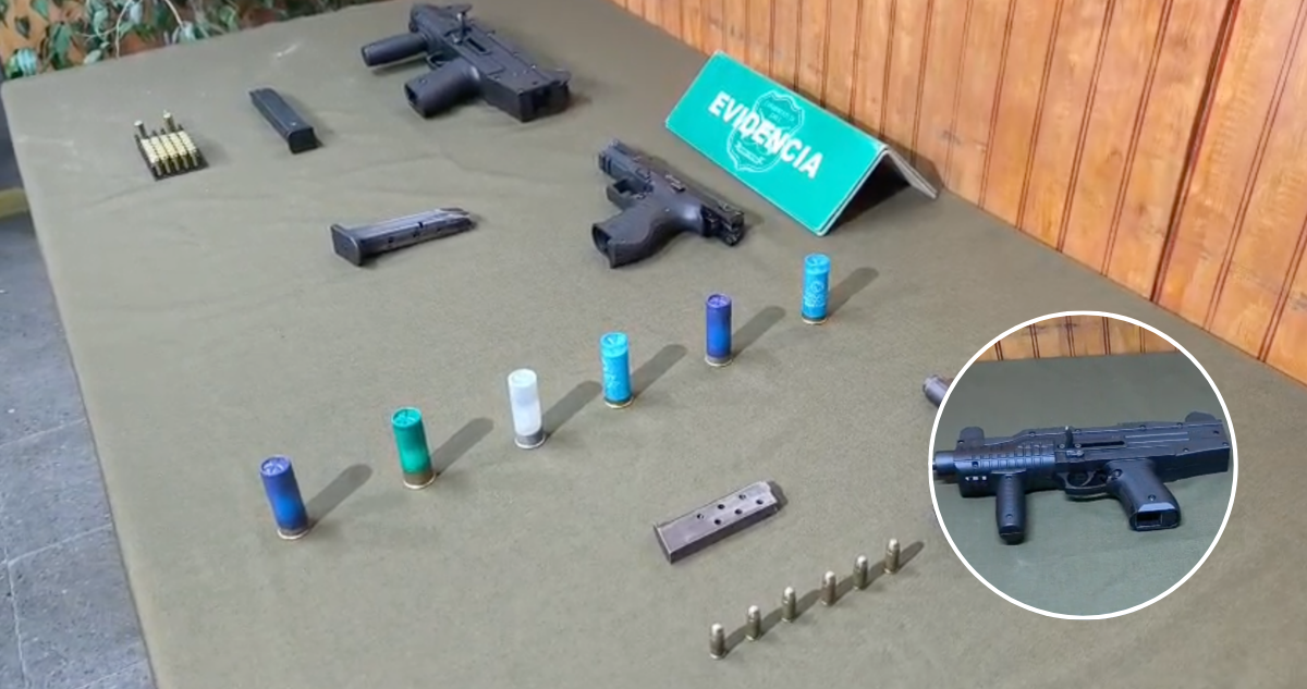 Detienen a barristas de la Universidad de Chile con armas y municiones en una plaza de Maipú