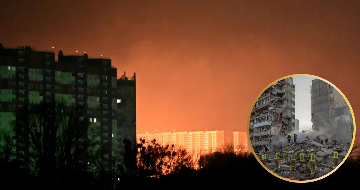 Bombardeo contra edificio en Kiev