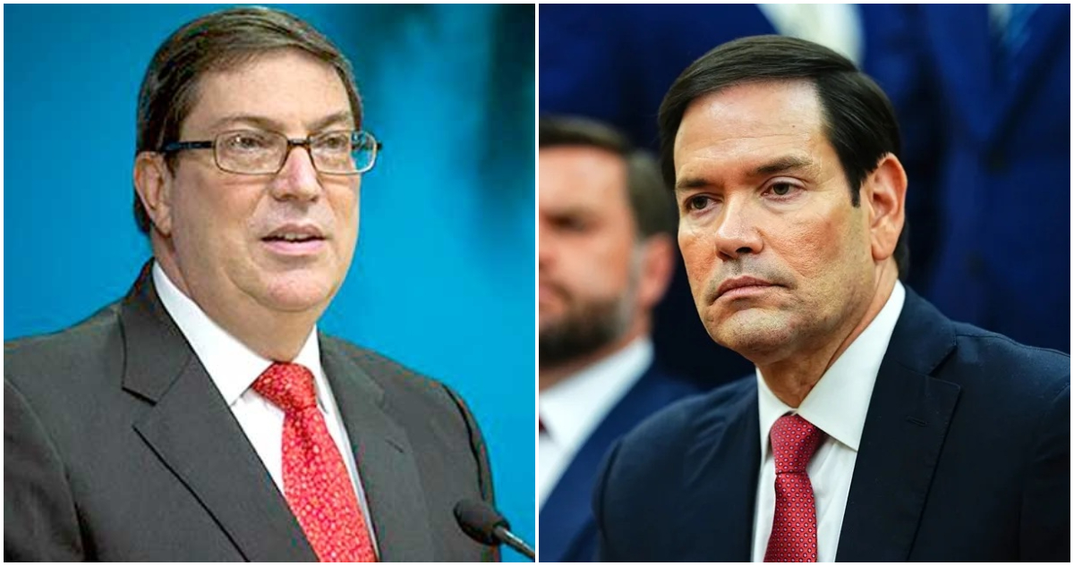El canciller cubano Bruno Rodríguez y el secretario de Estado de EEUU, Marco Rubio