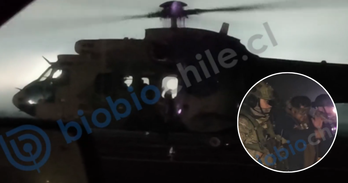 VIDEO | Así fue la captura de Huenchullán y su traslado en helicóptero tras operativo en Temucuicui