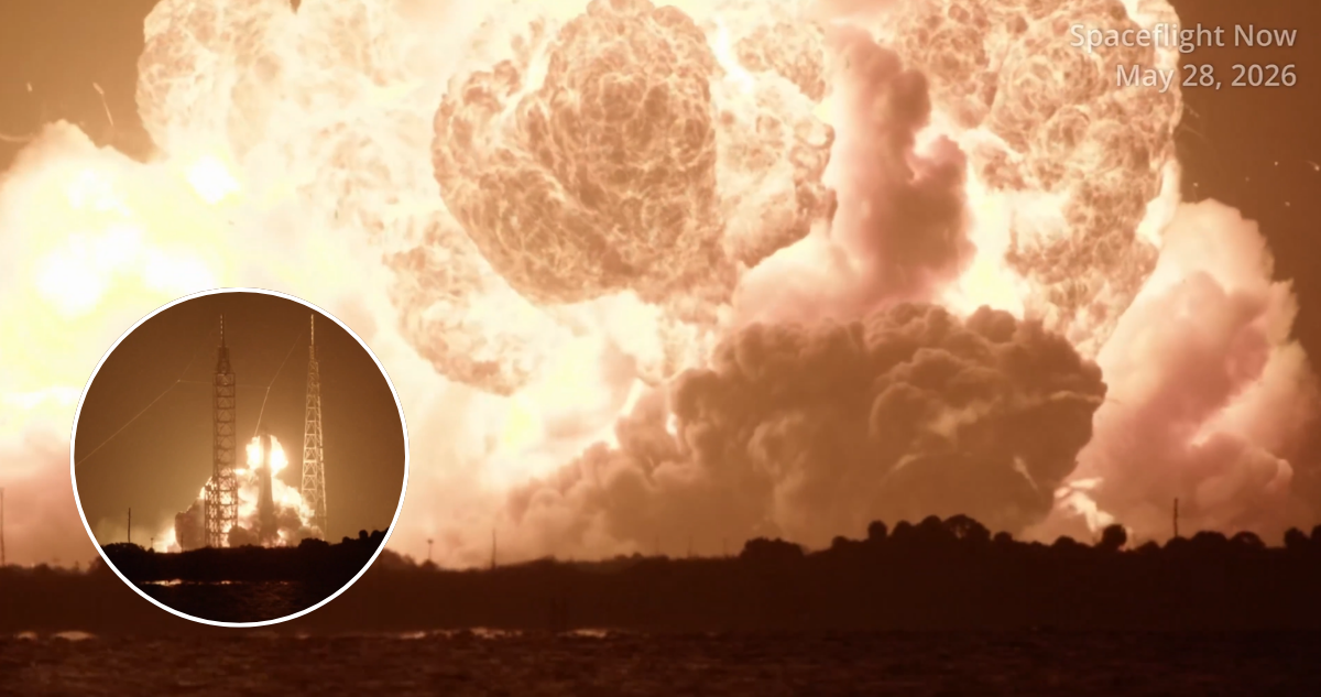 VIDEO | Impactante explosión de cohete de Blue Origin en plataforma de lanzamiento en Florida
