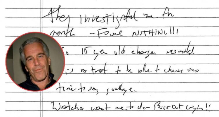 Publican supuesta nota de suicidio de Epstein: “Es un privilegio elegir este momento para decir adios”