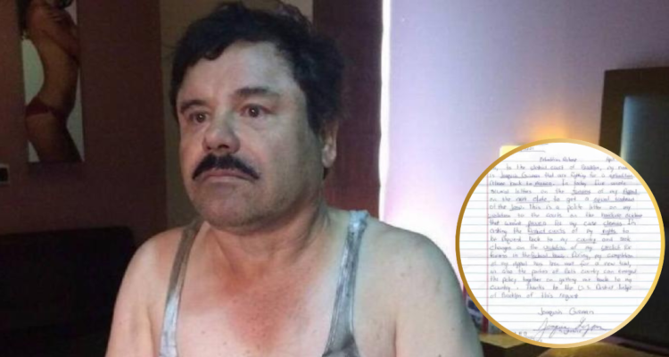 Con carta escrita a mano en Inglés: Chapo Guzmán pide a la justicia de EEUU ser extraditado a México