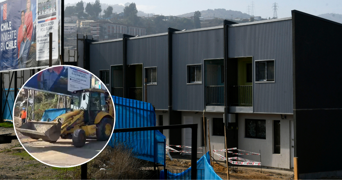 Comienzan labores de desmantelamiento de algunas viviendas de El Olivar en Viña del Mar