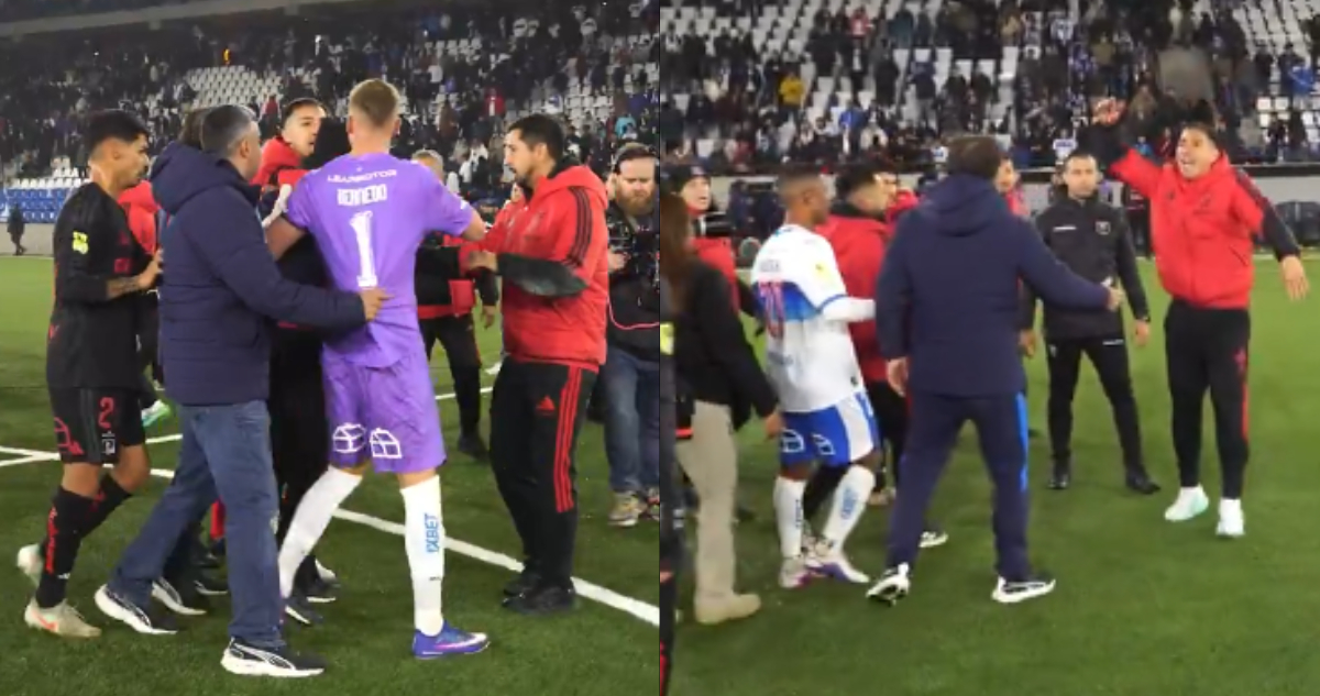 Correa Bernedo en pelea Colo Colo UC