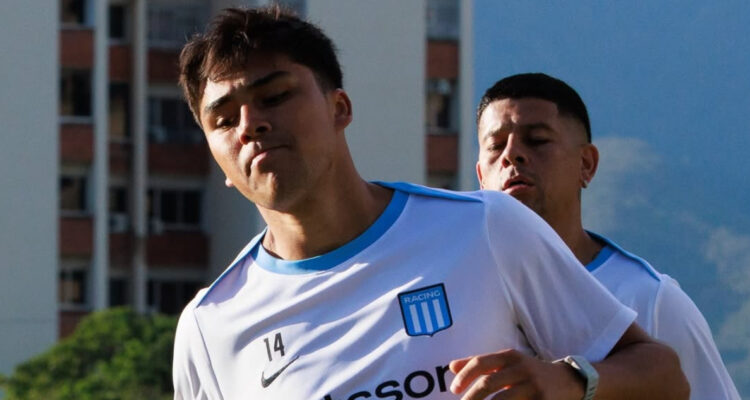 Damián Pizarro entrenando en Racing