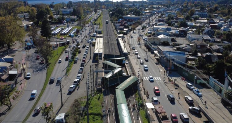 Descarrilamiento de tren en Chiguayante