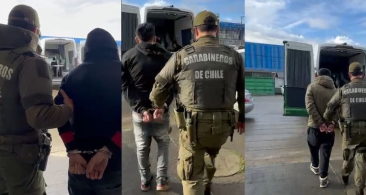 Detienen a cuatro sujetos tras asaltar a conductor de aplicación y atropellar a carabinero en Calbuco