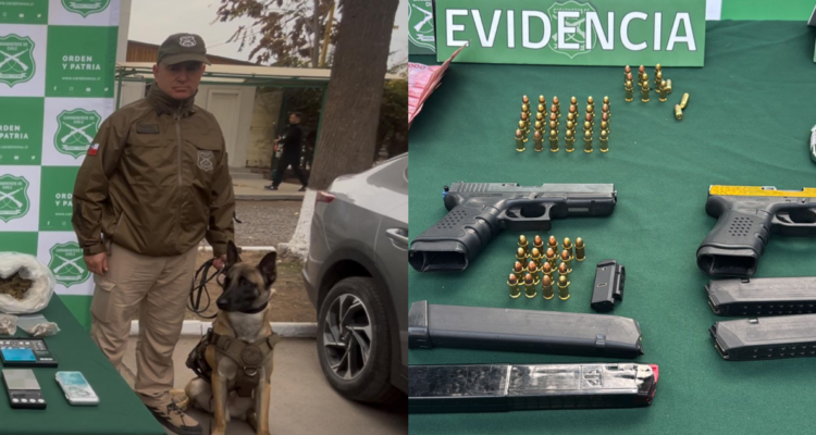 Detienen a líderes de banda narco en San Miguel e incautan armas con apoyo de perro “detecta balas”