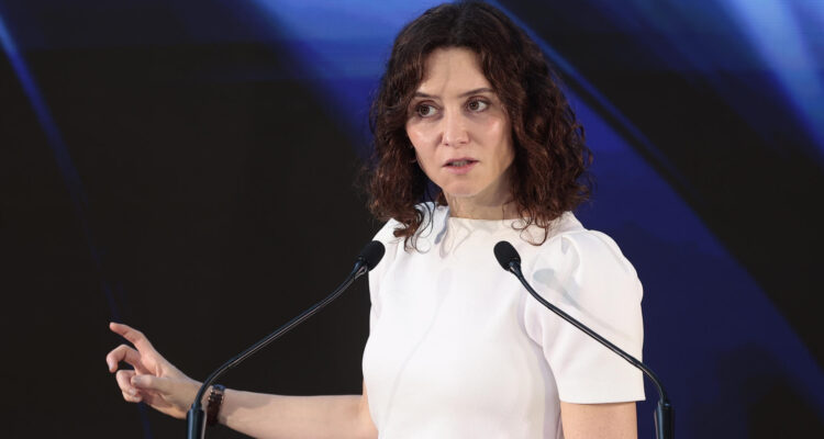 Isabel Díaz Ayuso durante una conferencia en la Universidad de la Libertad en Ciudad de México
