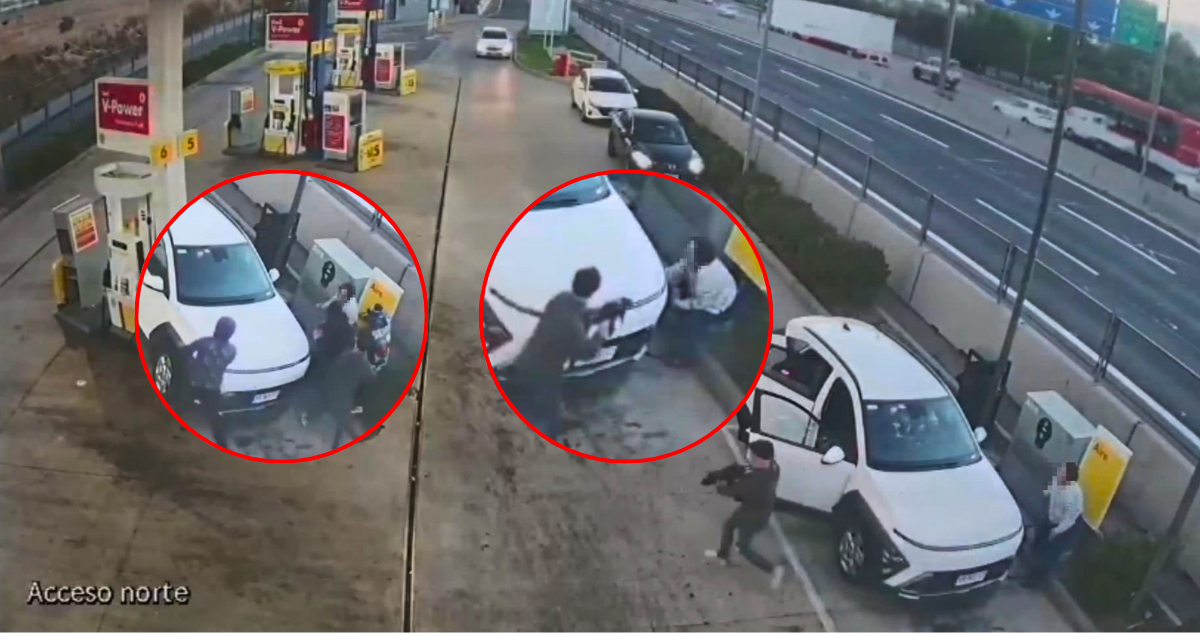 Violenta encerrona con arma tipo subfusil a mujer que inflaba neumático en San Bernardo: dos detenidos