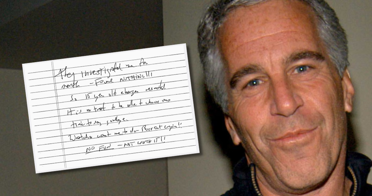 nota suicidio Epstein