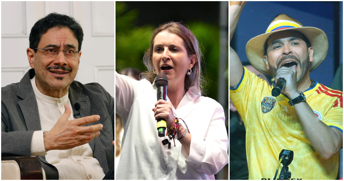 Los candidatos Iván Cepeda, Paloma Valencia y Abelardo de la Espriella
