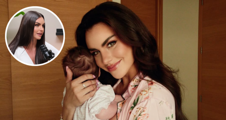 Emilia Dides junto a su hija Mia