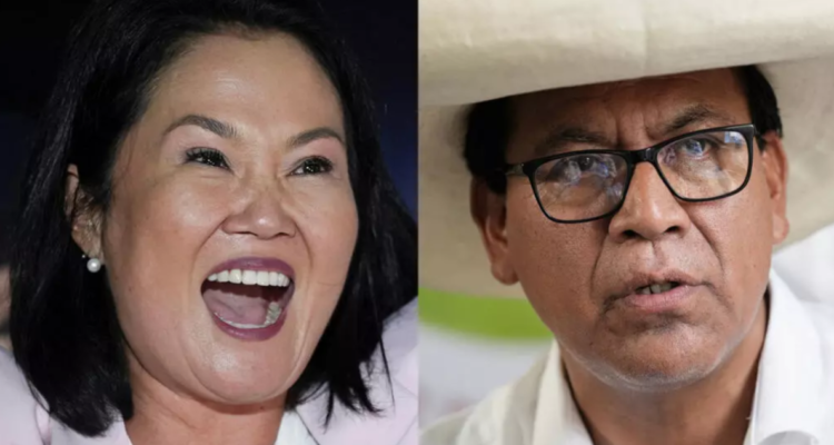Develan primera encuesta de balotaje presidencial en Perú: Fujimori aventaja por leve margen a Sánchez