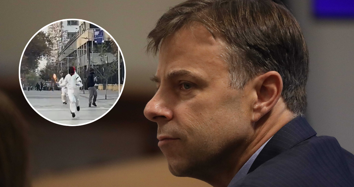 Es un atentado Codina tras ataque con bomba molotov a periodista de Bío Bío en Instituto Nacional