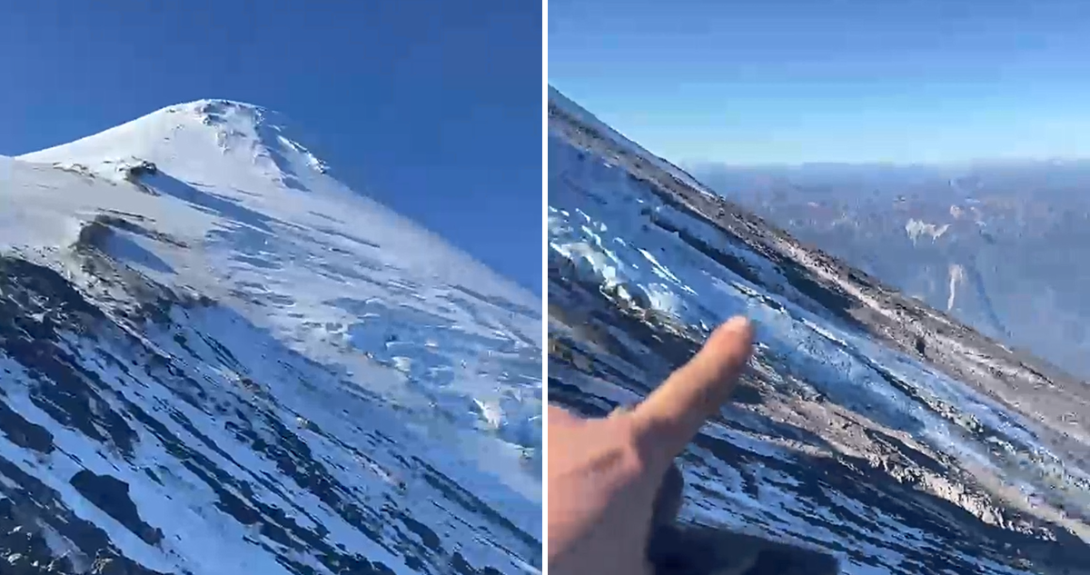 Excursionista cayó a una grieta de 150 metros de profundidad en volcán Osorno