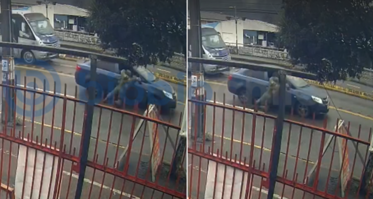 VIDEO | Carabinero fue arrastrado por vehículo en Chiguayante: colgó desde ventana por varios metros