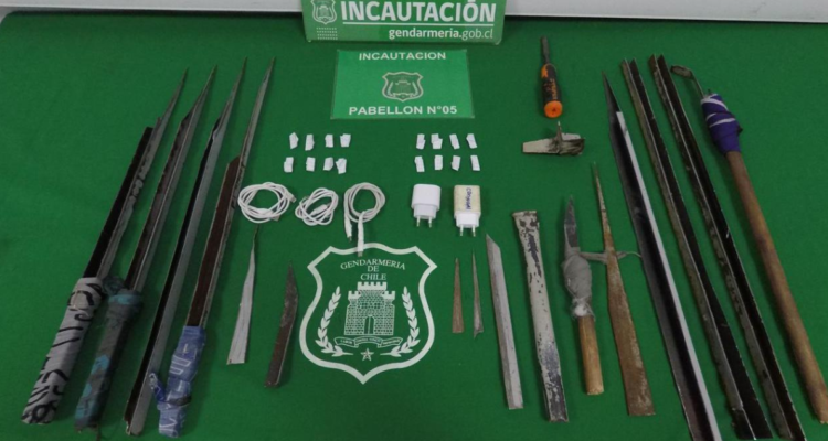 Hallazgos en allanamiento a cárcel de Quillota | Cedida por Gendarmería a RBB Valparaíso
