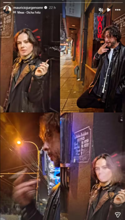 Instagram Storie de Mauricio Jurguensen y Luciana Echeverría