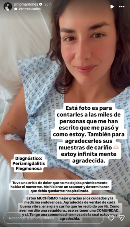 Simone Mardones en Instagram