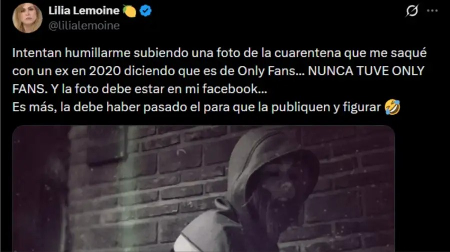 Diputada argentina, expareja de Milei, sube foto desnuda para desmentir que tenía cuenta de OnlyFans