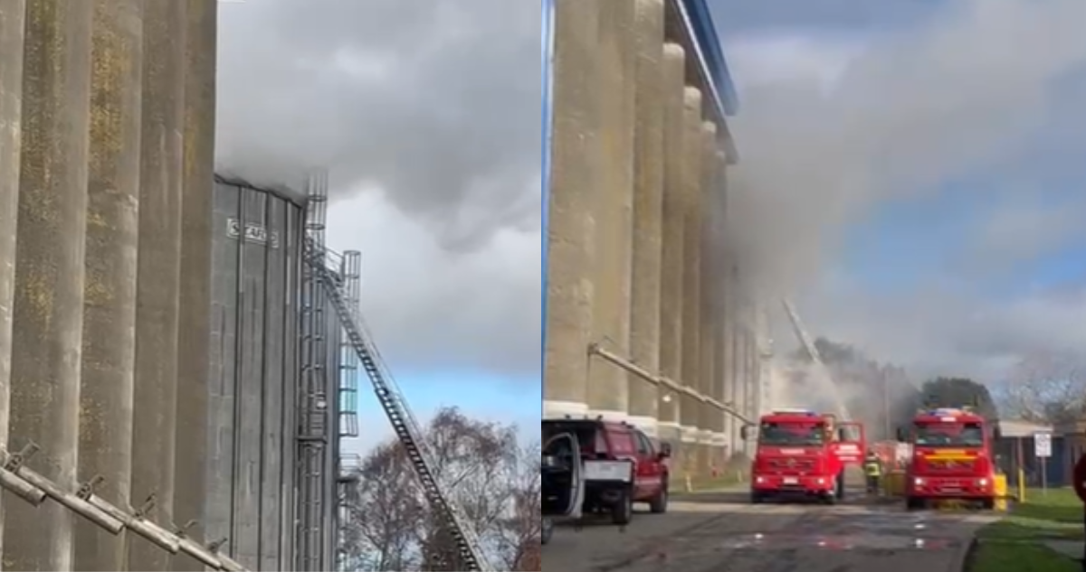 Incendio afecta interior de silo con alimento para animales en sector Corte Alto de Purranque